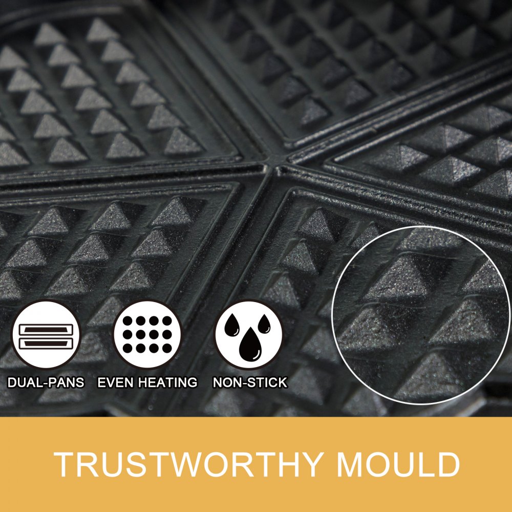 Waffeleisen Waffelautomat Für Herzchen-waffeln Edelstahl 1750w