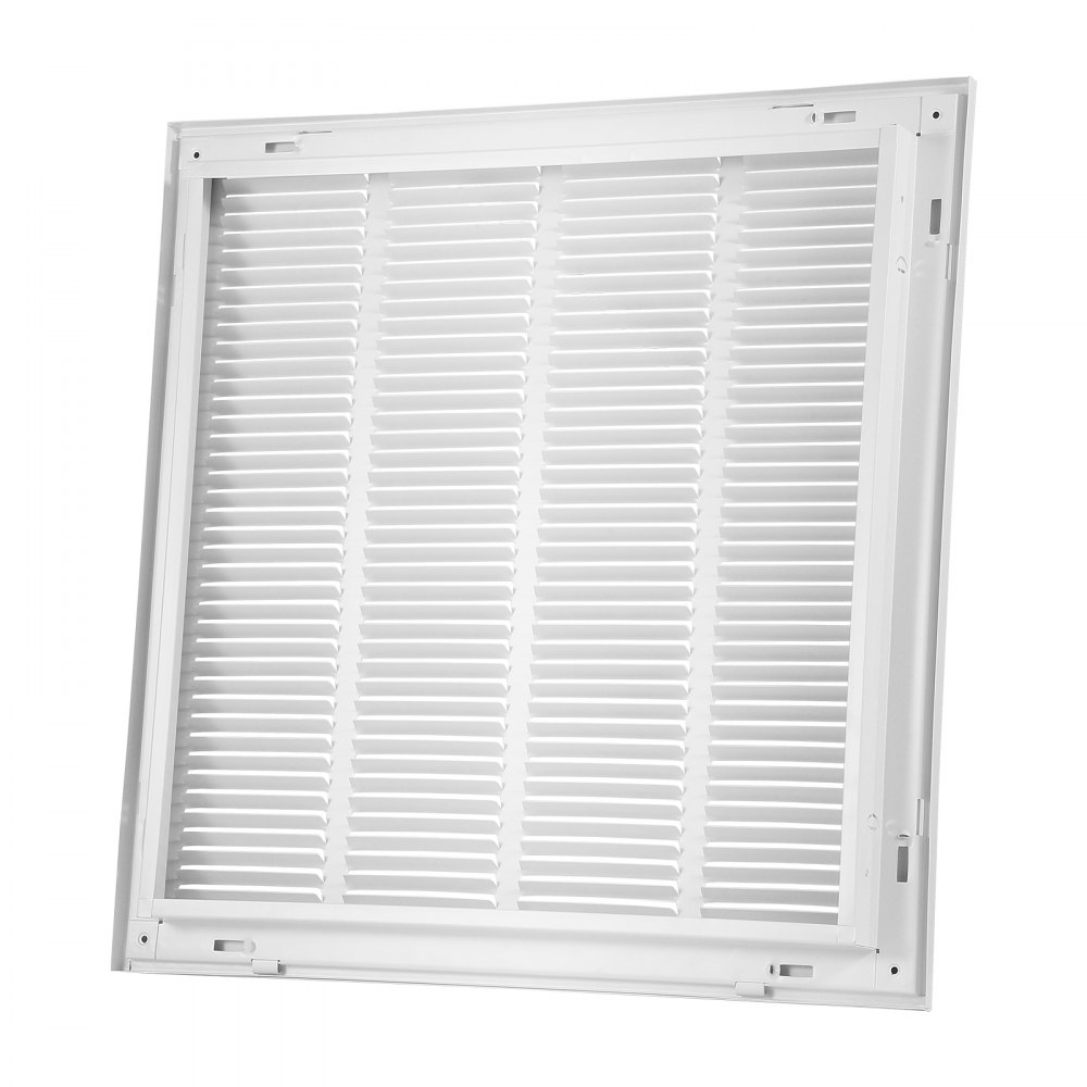 VEVOR Lüftungsgitter, passend für Installationsöffnung (50,5 x 50,5 cm), Filter NICHT im Lieferumfang enthalten, Abluftgitter für die Wand, pulverbeschichtetes Rückluftgitter aus Stahl