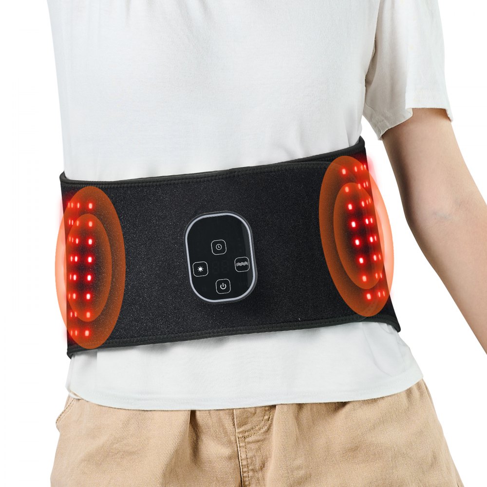 VEVOR Rotlichttherapie Gürtel für Taille 660/850 nm Lichttherapie-Pad 112 LEDs