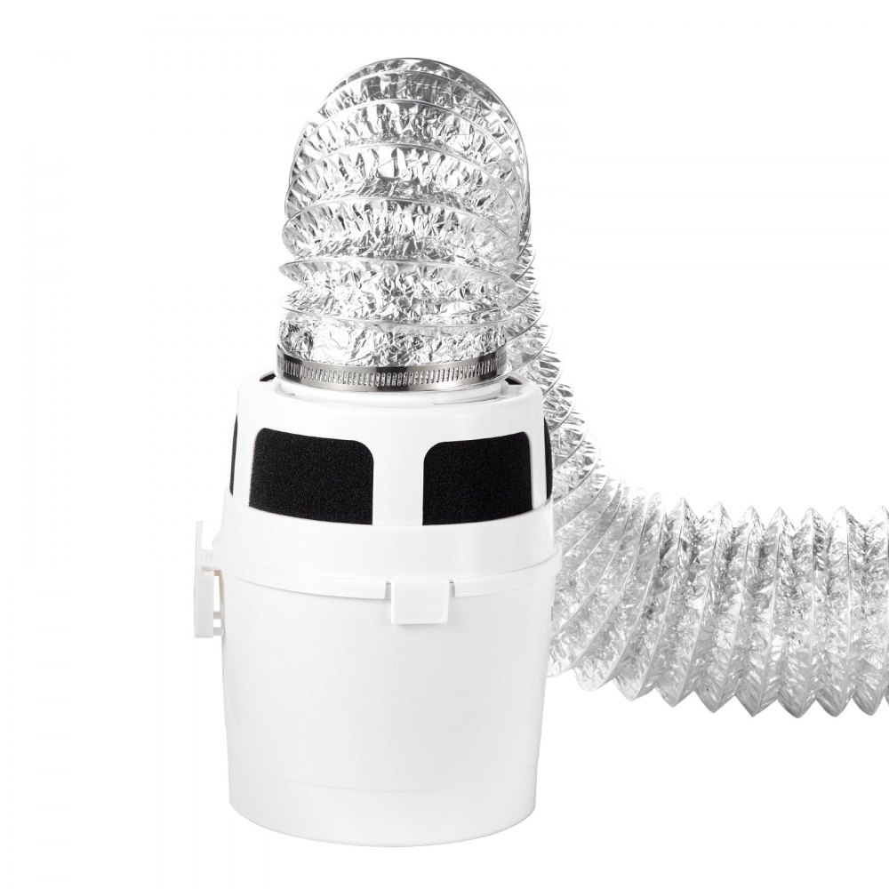 VEVOR 3-in-1 Indoor Dryer Vent Kit, with Bucket for Electric Dryer with 101.6 mm by 5-Feet Extendable Exhaust Hose, Premium Quality & Light Weight & No Extra Accessories Required for Apartments, RVs
