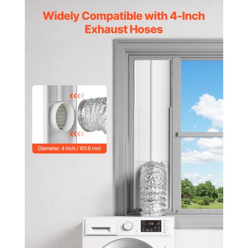 BEUTEE Trockner-Entlüftungsfenster-Set, Fenster-Entlüftungsset, tragbares AC-Fensterdichtungsset BEUTEE Trockner-Entlüftungsfenster-Set, Fenster-Entlüftungsset, tragbares AC-Fensterdichtungsset