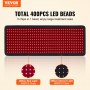 VEVOR Rote Lichttherapie Matte, 400 Stk. 3-Chip LED Lichttherapie Pad mit Controller, 10Hz Puls, 5-30Min Timer, 660nm Rot & 850nm Nah-Infrarot Lichttherapie Decke für Schmerzlinderung, Haut Gesundheit