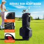 VEVOR-Golfcart-Tasche auf einem grünen Golfplatz, mit wasserdichtem Design und langlebigen Reißverschlüssen und Griffen.