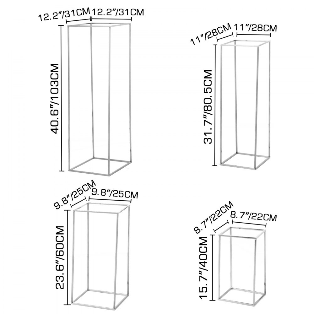 Blumenhalter Metall Blumenständer 5 Stück Standplatz Boden Dekor Elegant