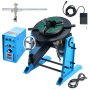 VEVOR Welding Turntable 80 W Welding Positioner 1-12 rpm Manipulator 30 kg (Horizontal)/15 kg (Vertical) Turntable 0-90° Tilt Angle KD200 Three-Jaw Chuck for Cutting, Grinding, Assembly
