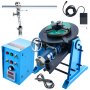 VEVOR welding turntable 120 W, welding positioner 0.5-6 rpm, manipulator 25 kg (horizontal)/50 kg (vertical), turntable 0-90° tilt angle, KD200 three-jaw chuck for cutting, grinding, and assembly