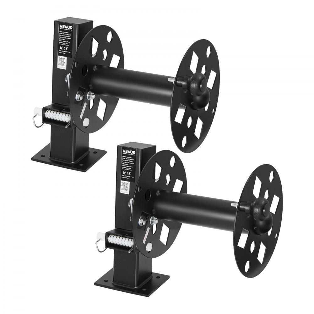 VEVOR 2 Stk. Schweißkabeltrommel, Schlauchtrommel mit 2 Leertrommel für 38,1m 70mm² & 45,1m 50mm² Schweißschlauch, Manuelle Schweißkabelrolle aus Stahl mit Sicherungsstift für Industrie Baustelle