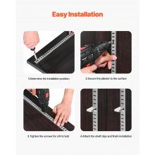 VEVOR Regalschiene 923 mm 6er-Pack verstellbare Wandregal-Pilaster aus Stahl
