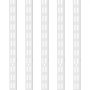 VEVOR Regalpilaster, 1536 mm, 5er-Pack, aufrechtes Wandregalsystem, Hochleistungs-Stützsystem mit zwei Schlitzen, 25 Schrauben, geeignet für die Organisation von Schränken und Schränken, Silber