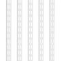 VEVOR Regalpilaster, 1536 mm, 5er-Pack, aufrechtes Wandregalsystem, Hochleistungs-Stützsystem mit zwei Schlitzen, 25 Schrauben, geeignet für die Organisation von Schränken und Schränken, Silber