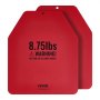 VEVOR Gewichtsplatten für Gewichtswesten 8 kg Set (2 x 4 kg), Flache Gewichtswestenplatten für WODs & Funktionelles Training, Ergonomisches Zusatzgewicht für Krafttraining, Laufen und Fitness, Rot