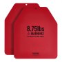VEVOR Gewichtsplatten für Gewichtswesten 8 kg Set (2 x 4 kg), Flache Gewichtswestenplatten für WODs & Funktionelles Training, Ergonomisches Zusatzgewicht für Krafttraining, Laufen und Fitness, Rot