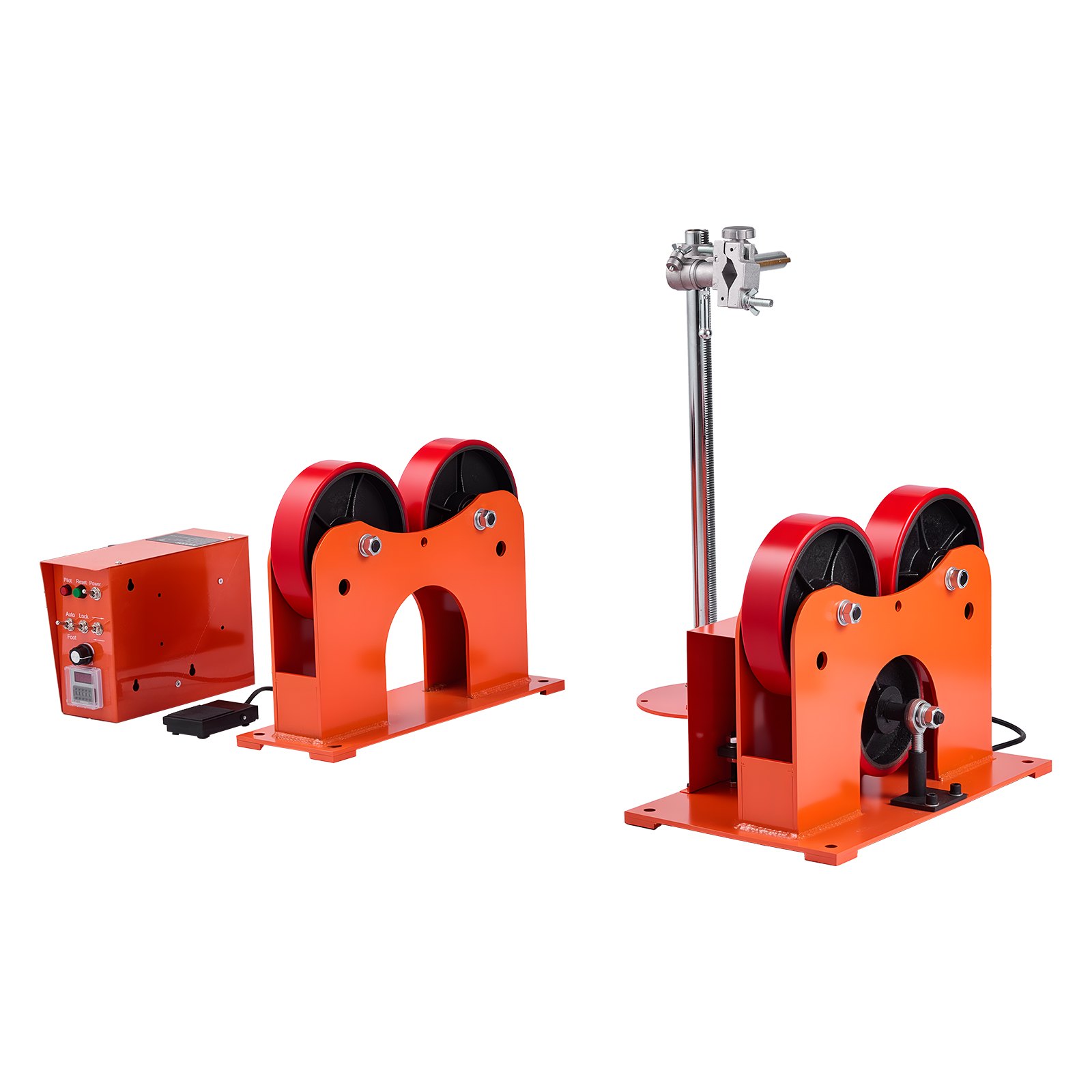 VEVOR Turning Rolls Linkage Roller, 1000 kg Load Capacity, 50-600 mm Diameter Adjustable, PU Rollers, Pipe Tank Turning Rolls Linkage Roller Rotary Welding Positioner, for Welding Equipment Support