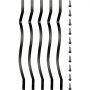 VEVOR Curve Arc Aluminium Black Metal Balusters x51 Deck Rail Spindles 32.25"