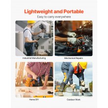 VEVOR Rohrschweißschraubstock, 12,7-203,2 mm Rohrschweißklemme mit Doppelketten & Kurbelgriffen, Hochleistungs-Schweißschraubstock aus Gusseisen für eine Vielzahl von Rohren