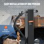 VEVOR Anhängerheber bis 5443 kg Anhängerstütze Reiseanhänger Ausdrehstütze mit Ergonomischem Griff Wagenheber aus Kohlenstoffstahl mit Rostfreier Beschichtung Anhängerheberständer Höhenverstellbar