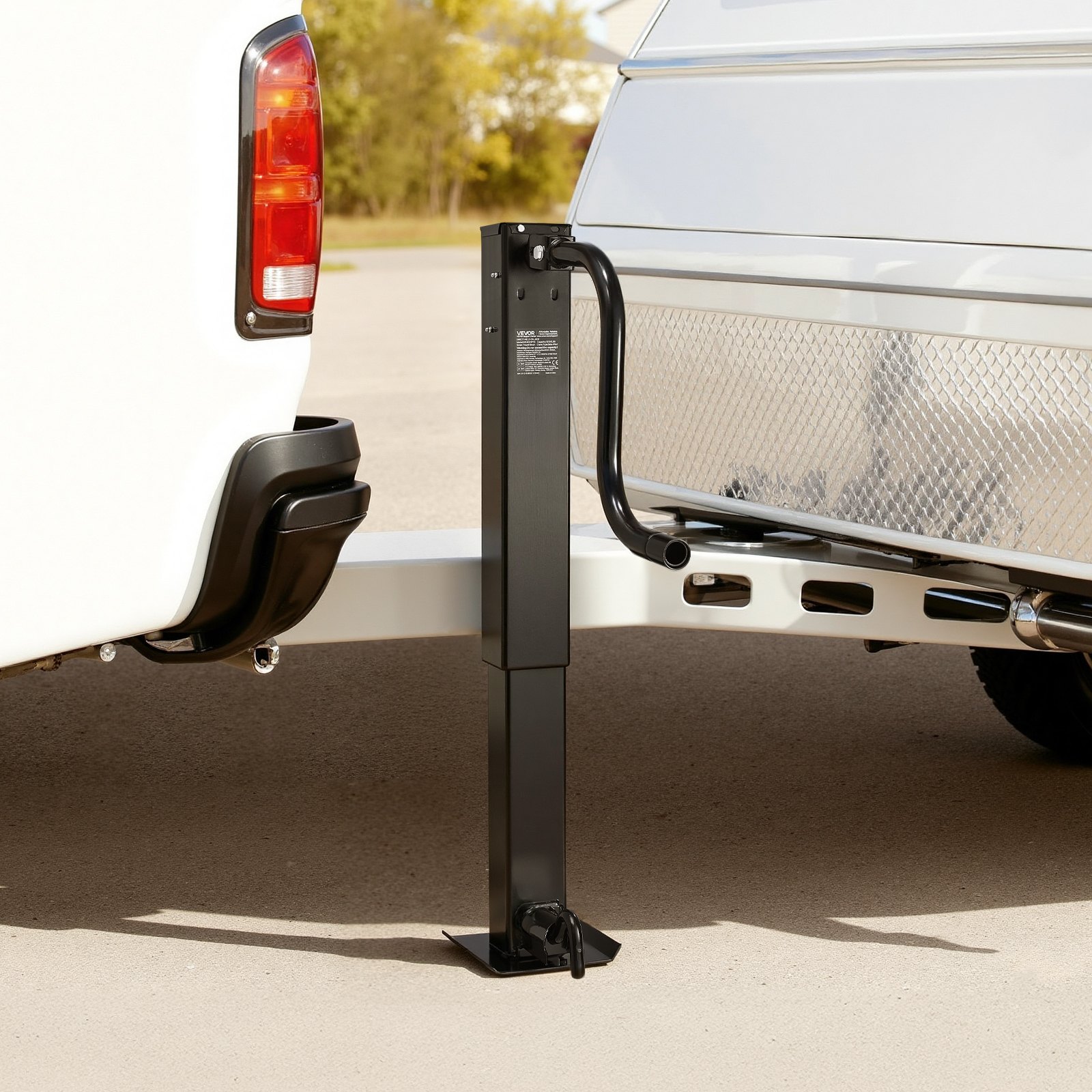 VEVOR Anhängerheber, 5443 kg Tragkraft, Anhängerstütze mit Kurbel, verstellbar von 703 bis 1377 mm, Reiseanhänger, Ausdrehstütze zum Anheben von Wohnmobil-, Nutzfahrzeug- & Yachtanhängern