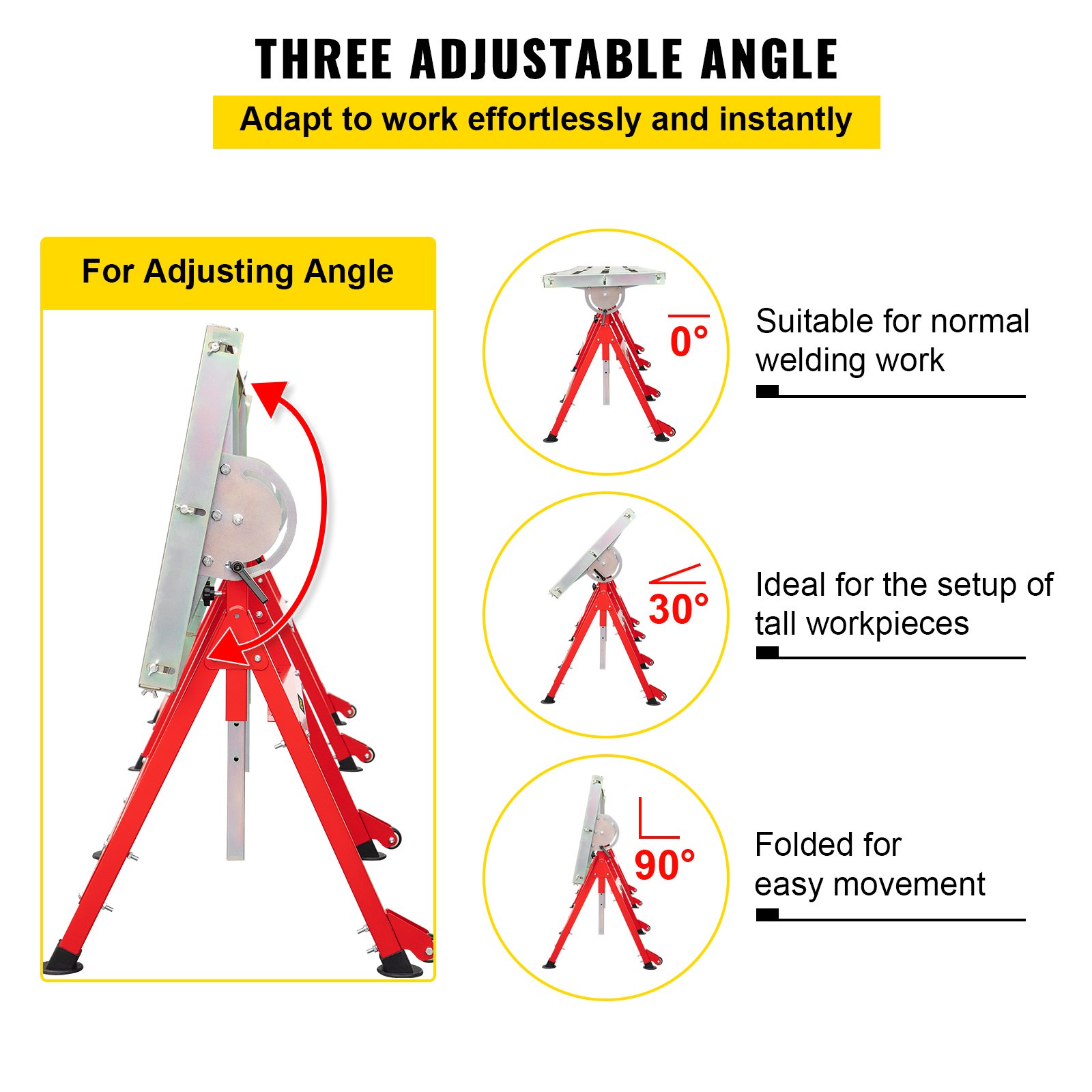 Vevor Werkbank Werktisch Spanntisch Höhenverstellbar Faltbar 228x51 Cm 295 Kg