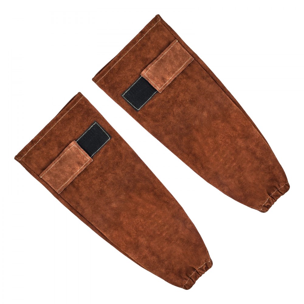 VEVOR Schweißerärmel, 457x95 mm, Schweißerstulpen, Schweißerschutzärmel aus Rindsleder zum Schutz der Arme, Schweißerarmschutz zum Schweißen, Schmieden, Holzarbeiten, Gartenarbeit