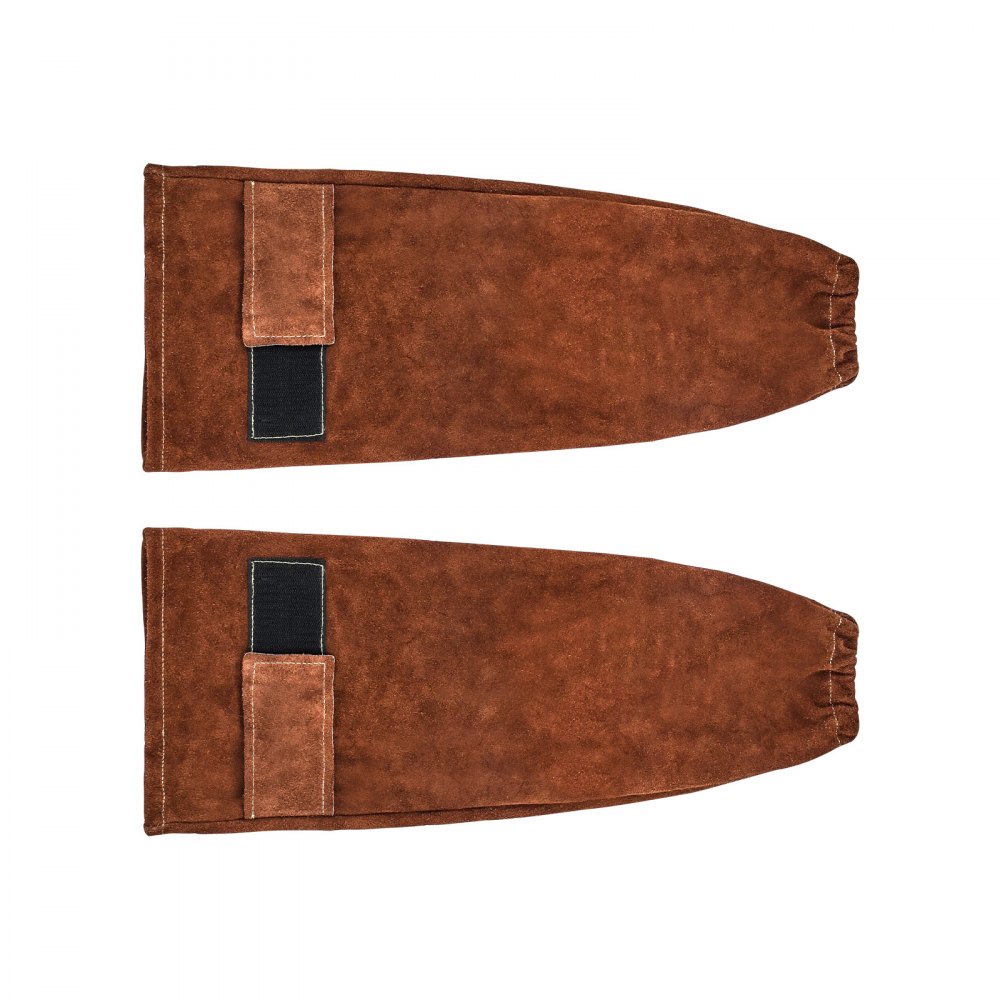 VEVOR Schweißerärmel, 457x95 mm, Schweißerstulpen, Schweißerschutzärmel aus Rindsleder zum Schutz der Arme, Schweißerarmschutz zum Schweißen, Schmieden, Holzarbeiten, Gartenarbeit