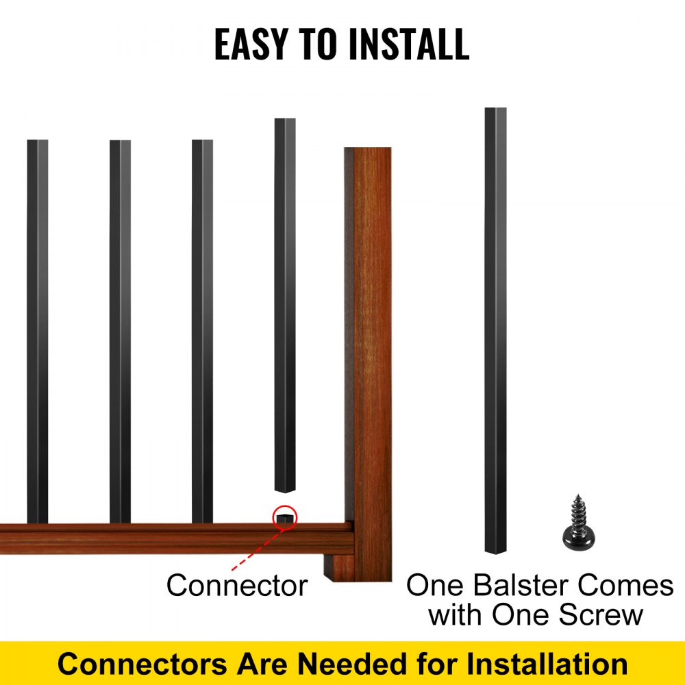 Vevor Deck Balusters Metall Spindeln 101 Pack 81 Cm Aluminiumlegierung Geländer