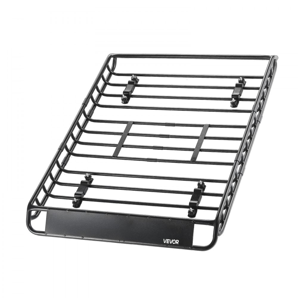 VEVOR Dachträgerkorb 1300 x 910 x 105 mm Dachgepäckträger 90,7 kg Tragkraft, Autodachkorb aus Legierter Stahl mit Gepäcktasche (112 x 87 x 26 cm) Dachgepäcknetz Ratschengurten, Ideal für SUV Lkw Pkw