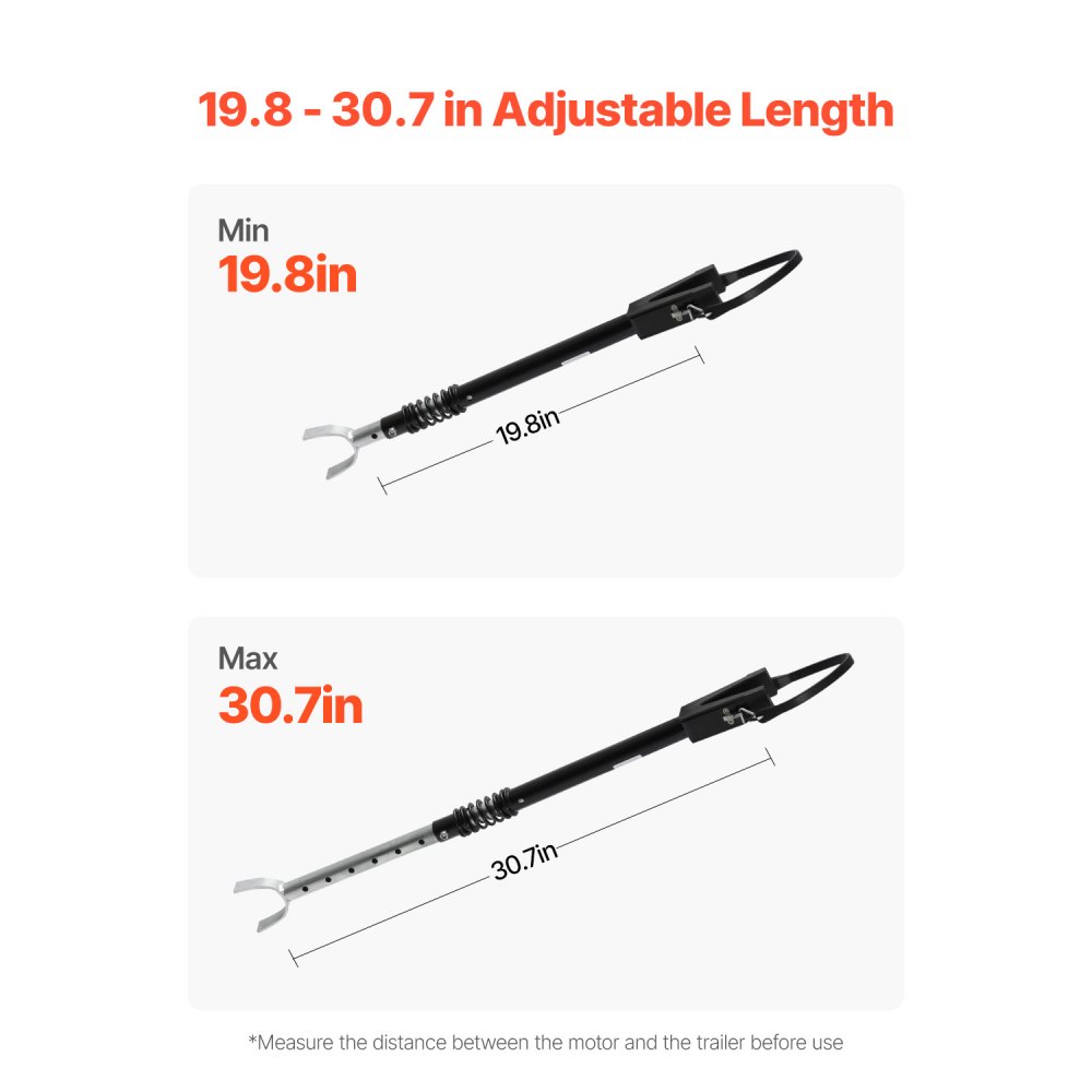 VEVOR verstellbarer Heckspiegelschoner Transom Saver (505-779,7 mm), korrosionsbeständiger Heckspiegelschoner Außenbordmotoren unter 150 PS, für Anhänger Boot  Außenbordmotoren