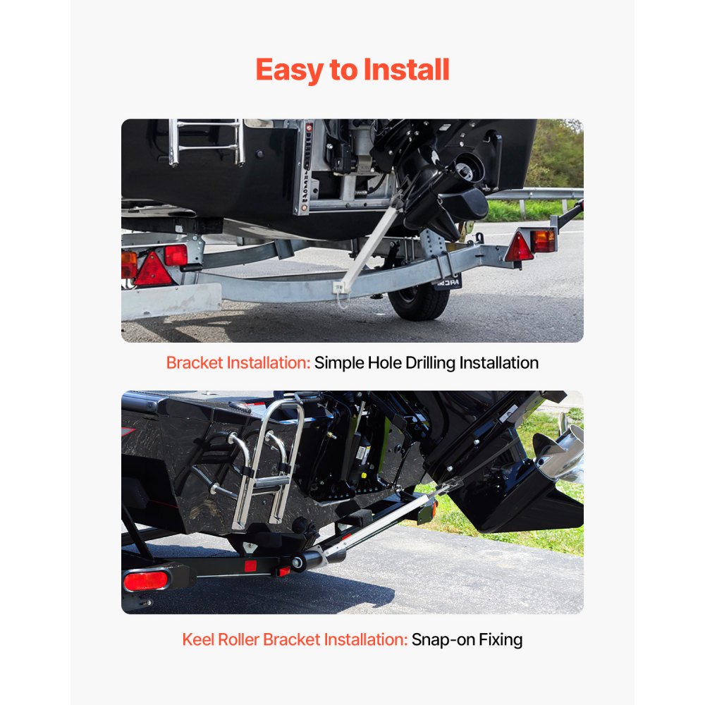 VEVOR verstellbarer Heckspiegelschoner Transom Saver (584,2-889 mm) mit Verbundkopf, korrosionsbeständiger Heckspiegelschoner Außenbordmotoren unter 100 PS, für Anhänger Boot Außenbordmotoren