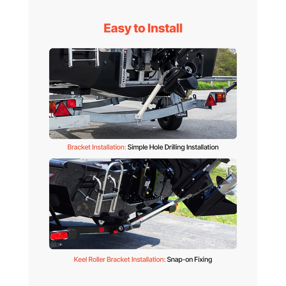 VEVOR verstellbarer Heckspiegelschoner Transom Saver (60,96-91,44 mm) mit robustem Kopf, korrosionsbeständiger Heckspiegelschoner Außenbordmotoren unter 100 PS, für Roller Anhänger Boot