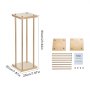 VEVOR 4PCS Gold Metal Column Wedding Flower Stand, 23.6inch /60cm High With Metal Laminate, Vase Geometric Centerpiece Stands, Cylindrical Floral Display Rack for Events Reception, Party Road Leads