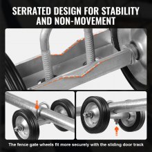 VEVOR Schiebetor-Set 32–60mm Rollbeschläge für Türen mit Traglast von 272kg