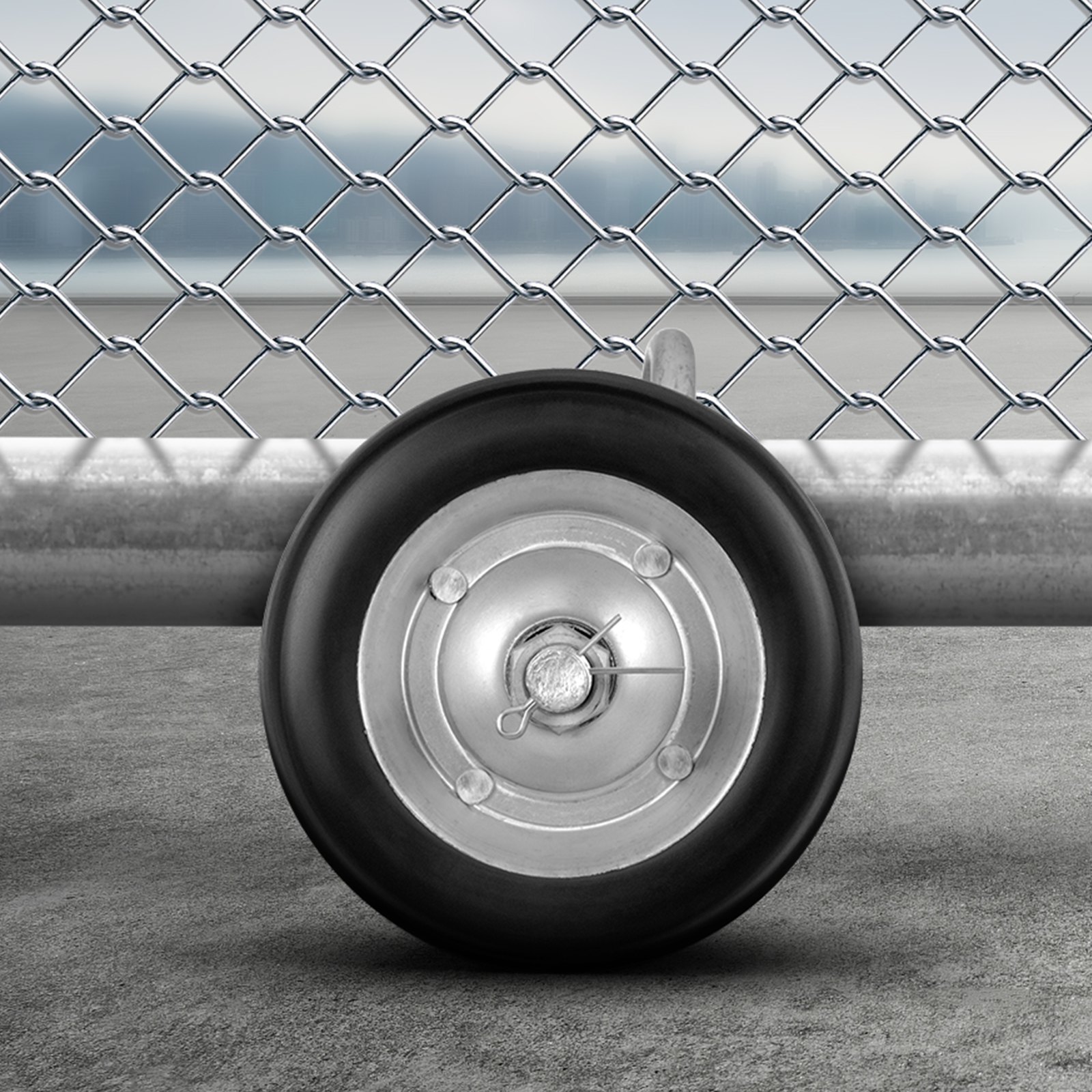 VEVOR Schiebetor-Set 32–50 mm, Rolltor-Hardware-Set, universelle Schiebetorrollen, Hochleistungs-Schiebetor-Führungsrolle für Schiebetore und Rolltüren, max. Tragkraft 272 kg, schwarz