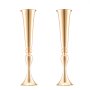 VEVOR 2 STK 56 cm hohe Blumenvase für Hochzeiten, Metall-Trompeten-Mittelstück, goldener Blumenständer für Tische bei Hochzeitsessen, Partys, Jubiläen, Zeremonien, Geburtstage, Eventdekoration