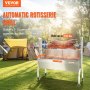 VEVOR Spanferkelgrill Lammgrill 117 cm, 60 kg Edelstahl Drehspieß 4-stufig Höhenverstellbar, 50 W 2 in 1 BBQ-Rotisserie-Grill inkl. Gewürzdose & Reinigungsbürste & Griff Elektrogrill mit Umlenkblech