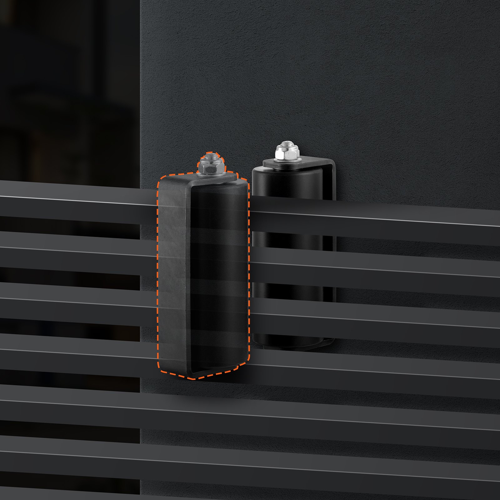 VEVOR Schiebetor-Set, Laufrolle-Hardware-Set, C-Typ-Halterung, Hochleistungs-Schiebetorrollen für Türrahmen mit Verbindungsschienen, Schiebetor-Führungsrolle für Schiebetore & Rolltüren, 188x60x69mm