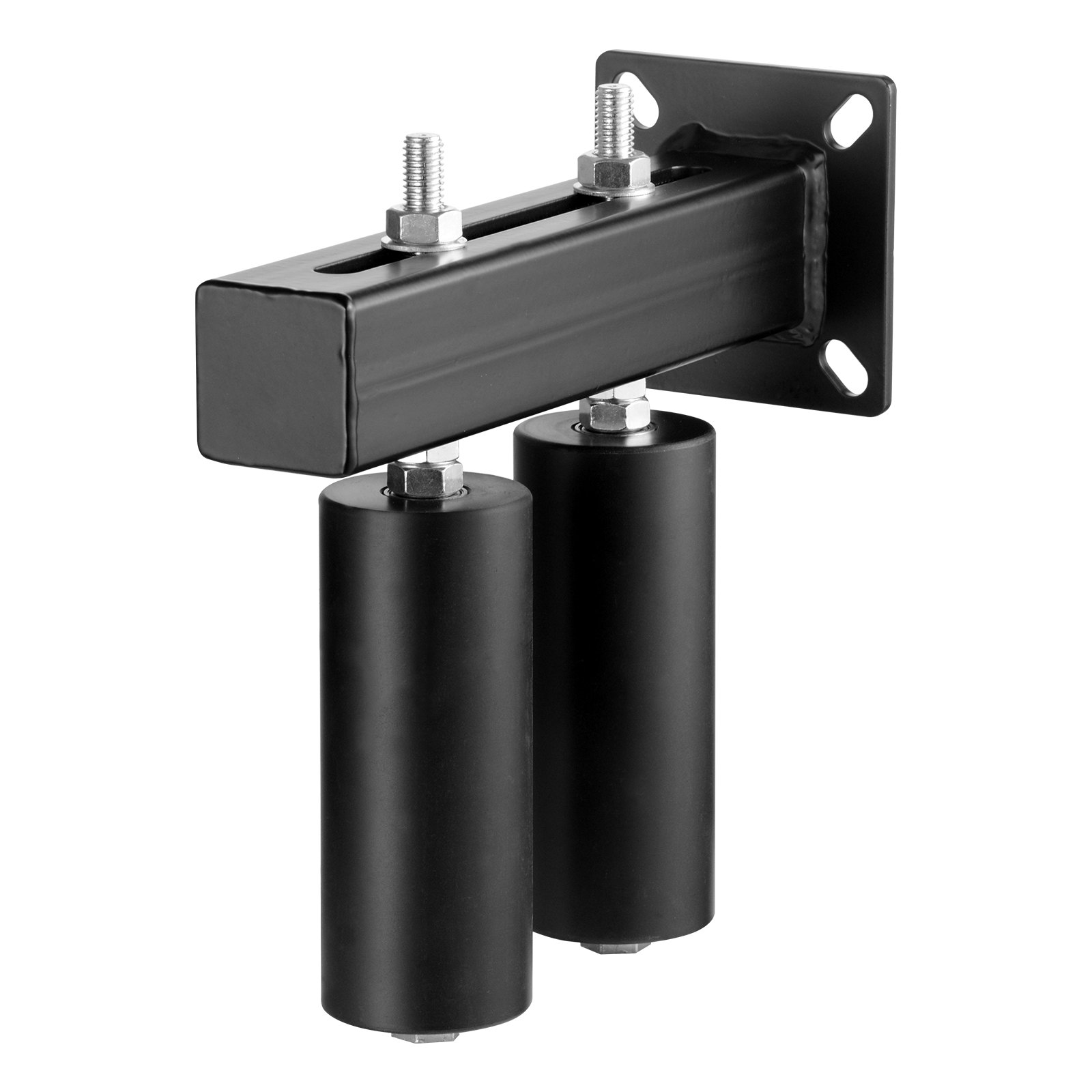 VEVOR Schiebetor-Set 260 x 257 x 102 mm, Laufrolle-Hardware-Set mit T-Halterung, universell verstellbare Schiebetorrollen, robuste schwarze Schiebetor-Führungsrolle für Schiebetore und Rolltüren