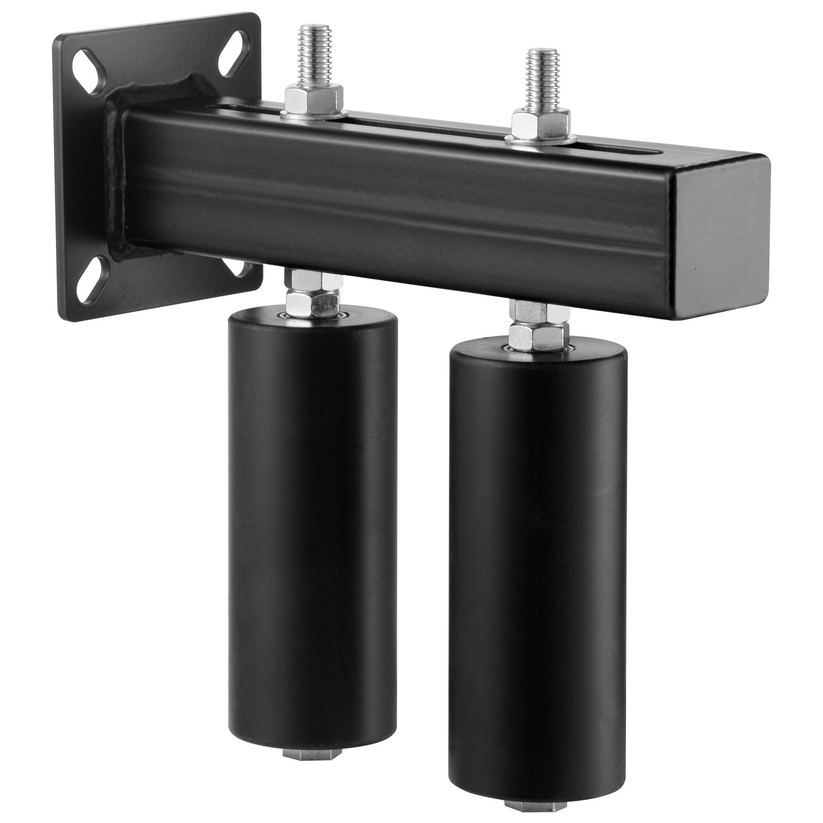 VEVOR Schiebetor-Set 260 x 257 x 102 mm, Laufrolle-Hardware-Set mit T-Halterung, universell verstellbare Schiebetorrollen, robuste schwarze Schiebetor-Führungsrolle für Schiebetore und Rolltüren