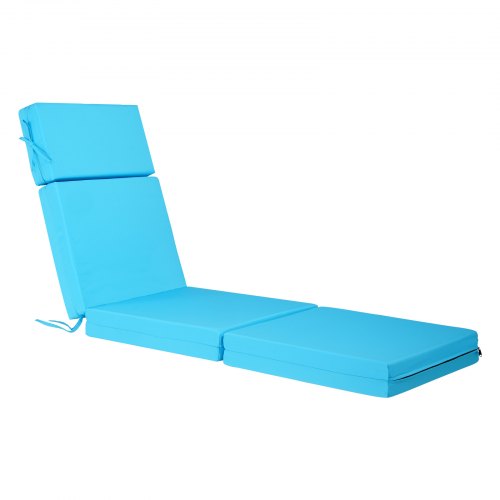 VEVOR Deckchair Auflagen, 1830x533x98 mm, Liegenauflagen für den Außenbereich, wasserabweisend & farbecht, Sonnenliegen-Kissen mit Bändern, dicke