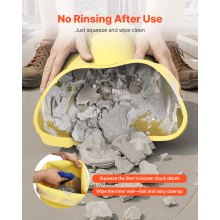 VEVOR Eimereinlage, 18,9 L, Silikon Eimereinsatz für Betonmischung, wiederverwendbar, zum Mischen von Dünnbettmörtel, Farbe, Beton & Epoxidharz, Eimerauskleidung, lebensmittelecht, 2 Stk, blau/gelb