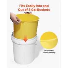 VEVOR Eimereinlage, 18,9 L, Silikon Eimereinsatz für Betonmischung, wiederverwendbar, zum Mischen von Dünnbettmörtel, Farbe, Beton & Epoxidharz, Eimerauskleidung, lebensmittelecht, 2 Stk, blau/gelb