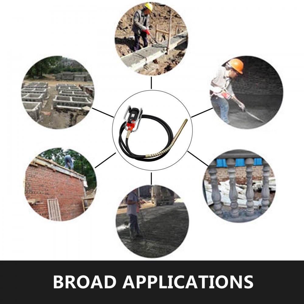 Betonrüttler Rüttelflasche Flaschenrütter 1 Phase 5600u/min ø38mm Innenrüttler