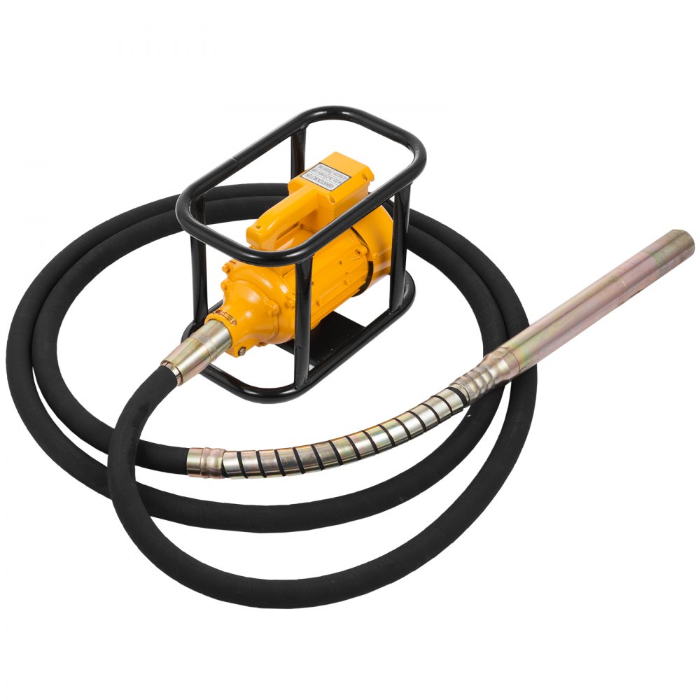 VEVOR Elektro-Betonrüttler, 1500 W Einhand Flaschenrüttler, 6 m Schaftlänge Flaschenrüttler, 700 kg Scharfe Kraft Elektro-Vibrator, 37 x 21 x 27 cm Elektronik-Betongerät, 50 mm φ Rüttelflasche Flasche