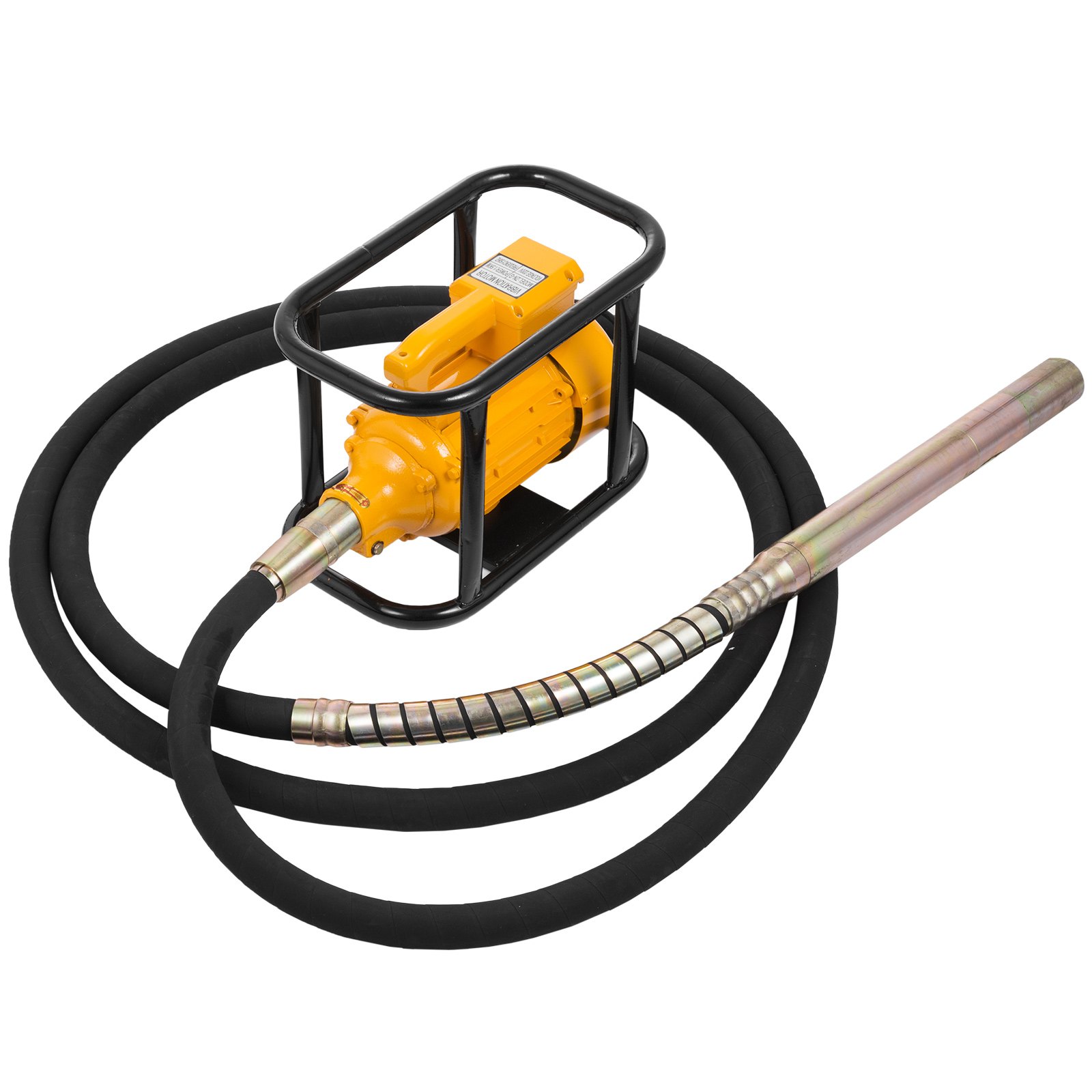 VEVOR Elektro-Betonrüttler, 1500 W Einhand Flaschenrüttler, 6 m Schaftlänge Flaschenrüttler, 700 kg Scharfe Kraft Elektro-Vibrator, 37 x 21 x 27 cm Elektronik-Betongerät, 50 mm φ Rüttelflasche Flasche