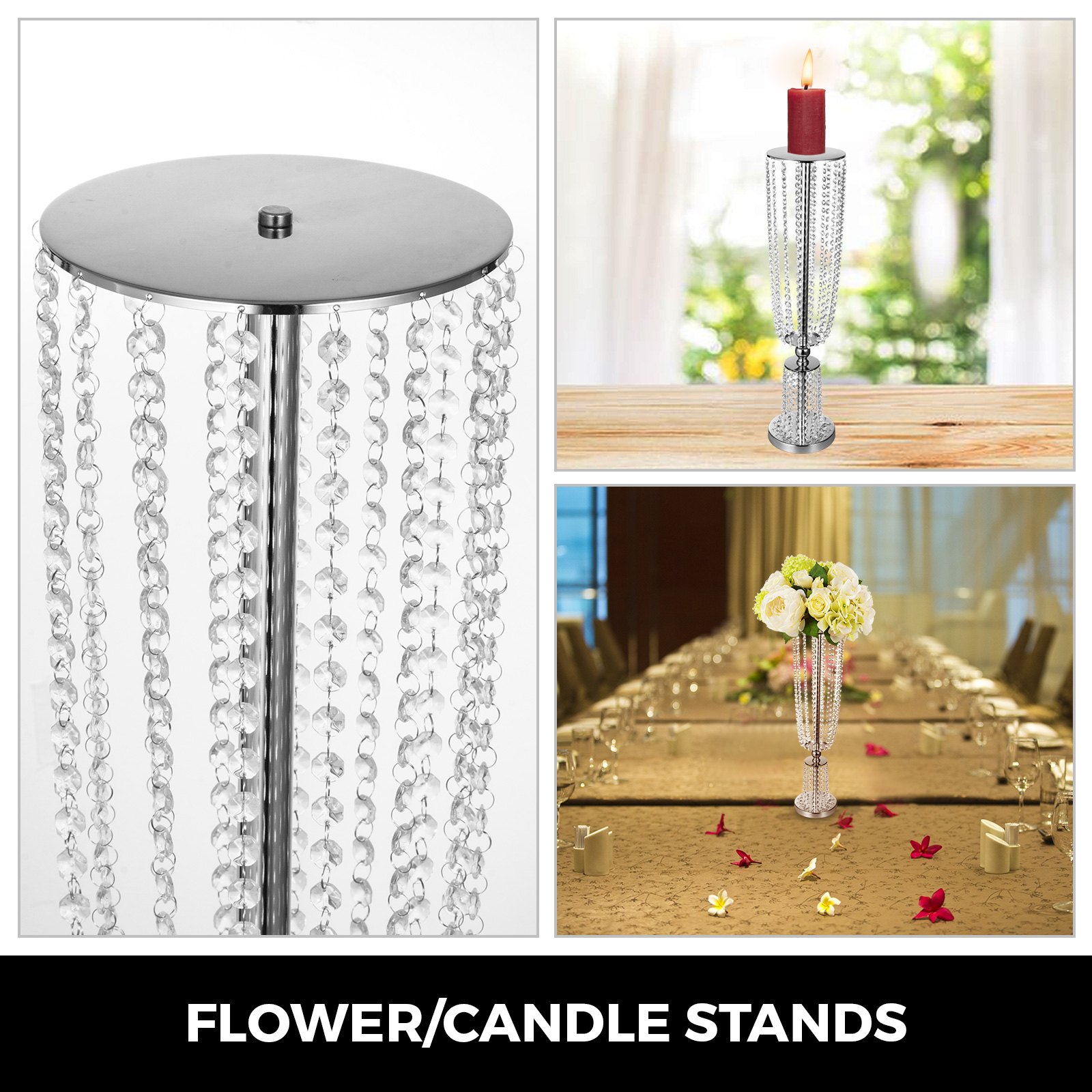 Hochzeit Blumenvase 60cm Blumenständer 2 Stück Kerzenständer Kerzenleuchter