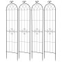 VEVOR Rankgitter, 220x52,5cm 4er-Pack, Metall Rankhilfe mit Pulverbeschichteter Oberfläche & Verriegelungsmechanismus, Kletterhilfe, Garten Spalier, Pflanzengitter für Blumen, Gemüse & Rosen