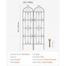 VEVOR 2er Set Rankhilfe Rankgitter Kletterhilfe Pflanzengitter Spalier 51x220cm