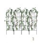 VEVOR Rankhilfe für Kletterpflanzen, 51x180cm, 4er-Set rostfreies Metallspalier für Gartenblumen, Rankgitter für Rosen, Kletterhilfe, Gurkenstütze, dekoratives Clematis-Spalier für Innenhöfe & Rasen