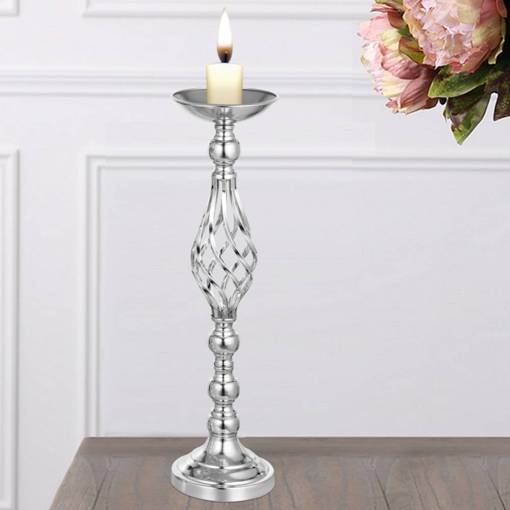 Kerzenständer Hochzeit Blumenvase 4 Stück Kerzenleuchter Blumenständer Silber