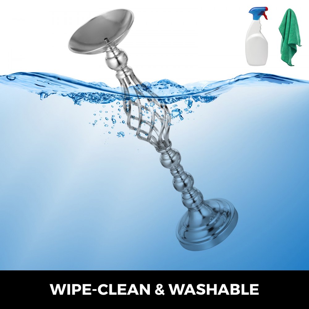 Kerzenständer Hochzeit Blumenvase 4 Stück Kerzenleuchter Blumenständer Silber