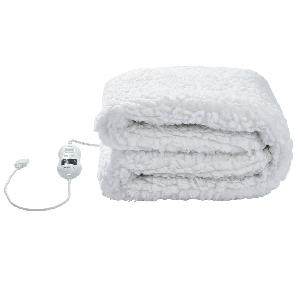 VEVOR Heizdecke elektrisch Wärmeunterbett Wärmedecke Wärmebett Timer 185x77cm